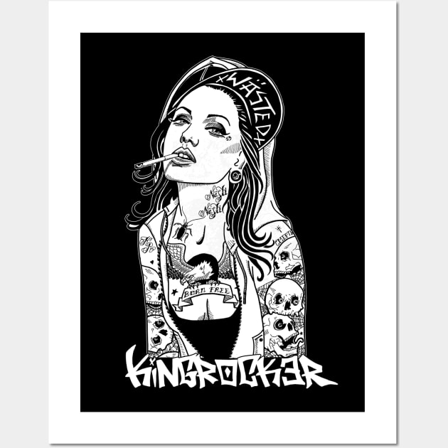 tattooed girl Wall Art by Kingrocker Clothing